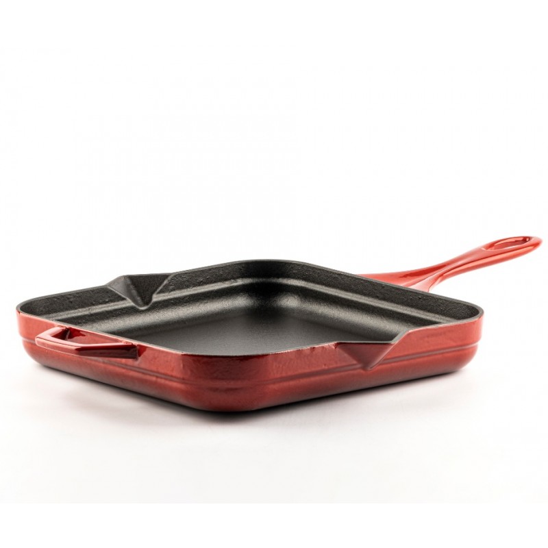 Frigideira de ferro fundido esmaltada Solagio, Rubin, 28x28cm Frigideira de ferro fundido esmaltada Solagio, Rubin, 28x28cm -