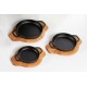 Frigideira de ferro fundido com duas alças esmaltada Hosse, Black Onyx, Ф16cm | Frigideira de ferro fundido plana | Frigideira de ferro fundido |