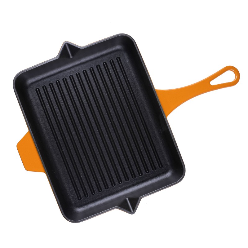 Frigideira de grelha em ferro fundido esmaltada Solagio, Dijon, 26x32cm Frigideira de grelha em ferro fundido esmaltada Solagio, Dijon, 26x32cm -
