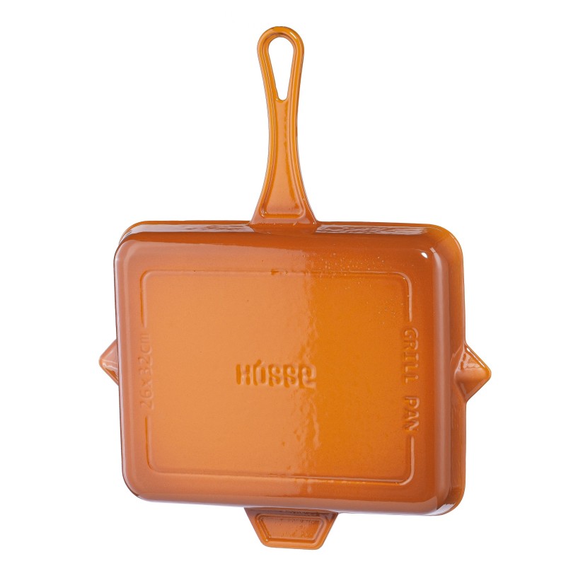Frigideira de grelha em ferro fundido esmaltada Hosse, Dijon, 26x32cm | Frigideira de grelha em ferro fundido Frigideira de grelha em ferro fundido esmaltada Hosse, Dijon, 26x32cm | Frigideira de grelha em ferro fundido | Frigideira de ferro fundido |