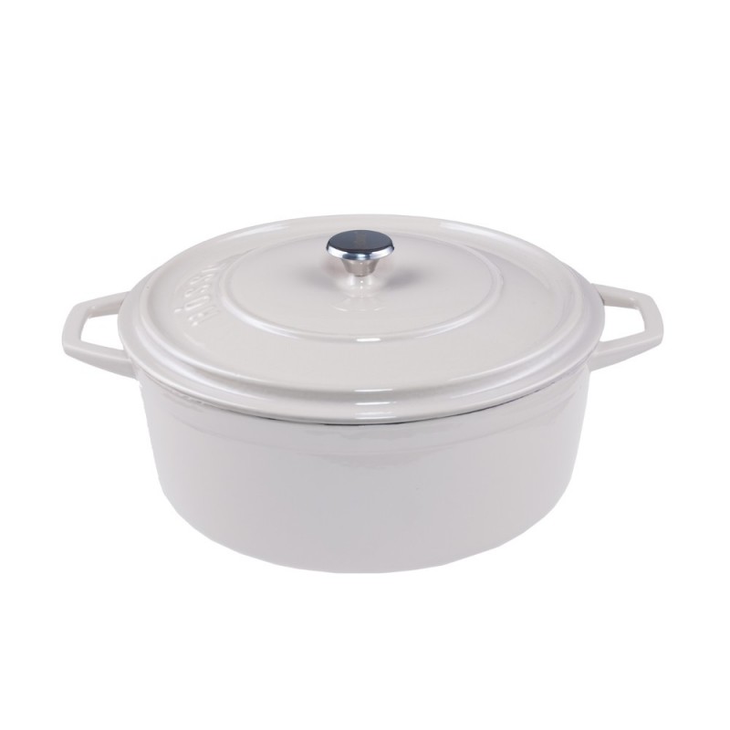 Panela funda de ferro fundido Solagio, Ivory, Ф24 Panela funda de ferro fundido Solagio, Ivory, Ф24 -